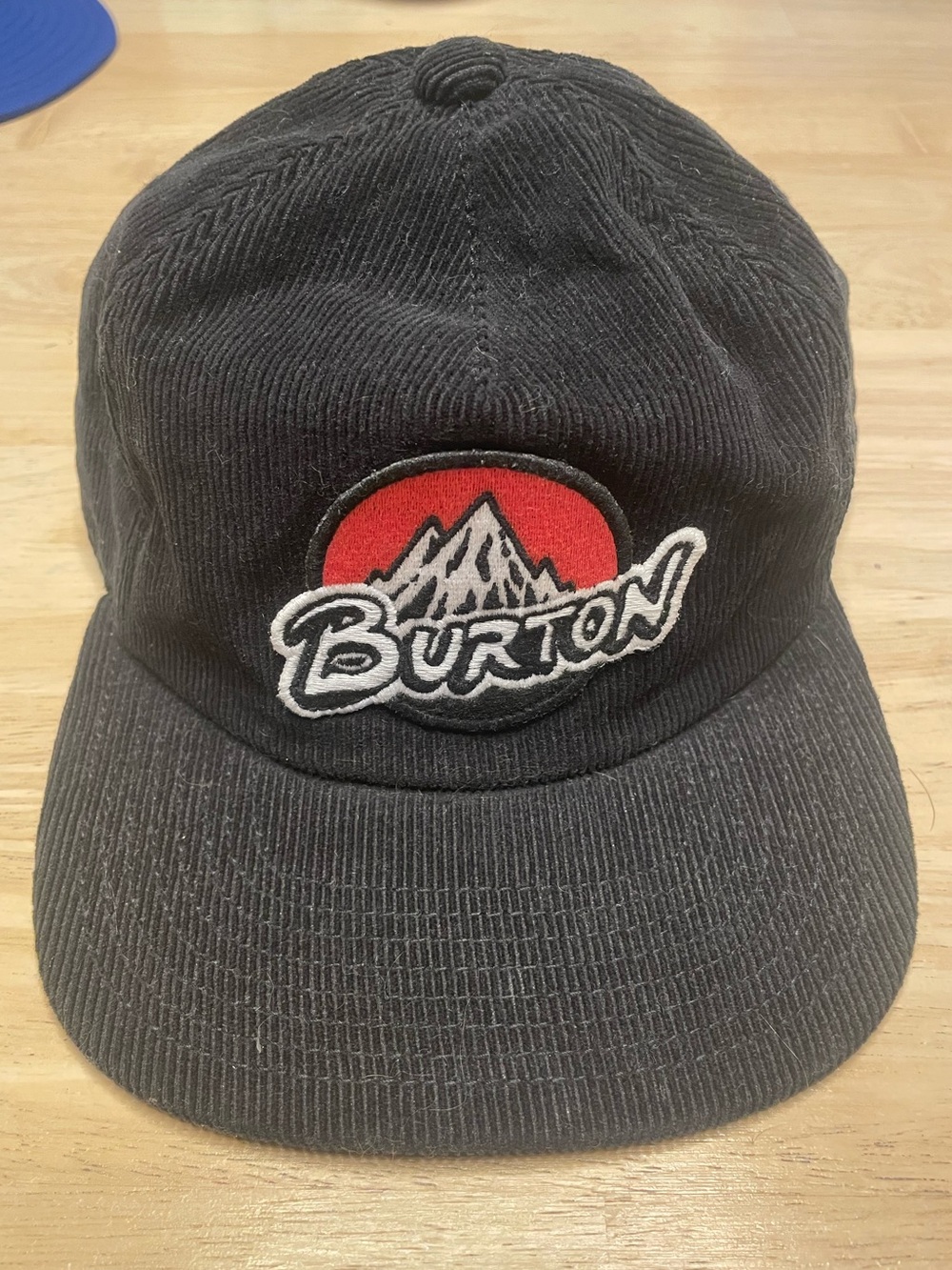 Burton Black Corduroy Badge Cap - Men's Casual Hat